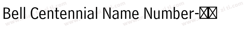 Bell Centennial Name Number字体转换
